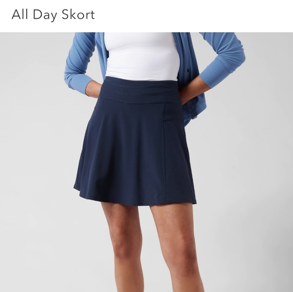 Athleta All Day Skort, Navy, 2 - Picture 1 of 14